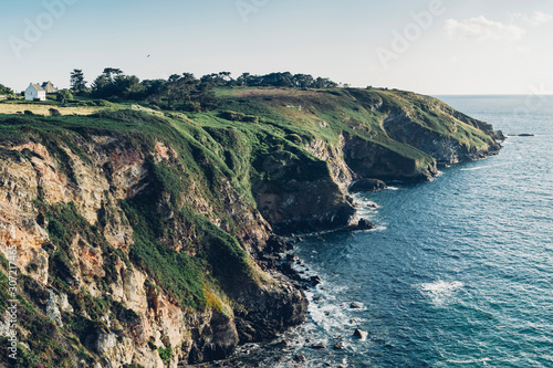 France, Brittany, Roscanvel, Atlantic, steep coast photo