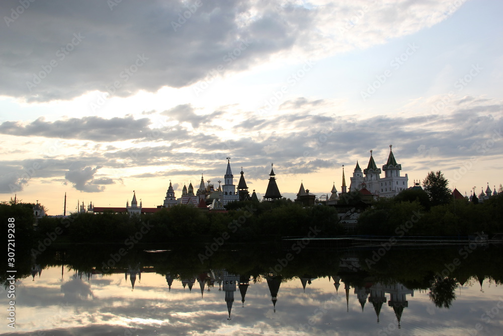 Kremlin in Izmailovo. Reflection in the lake