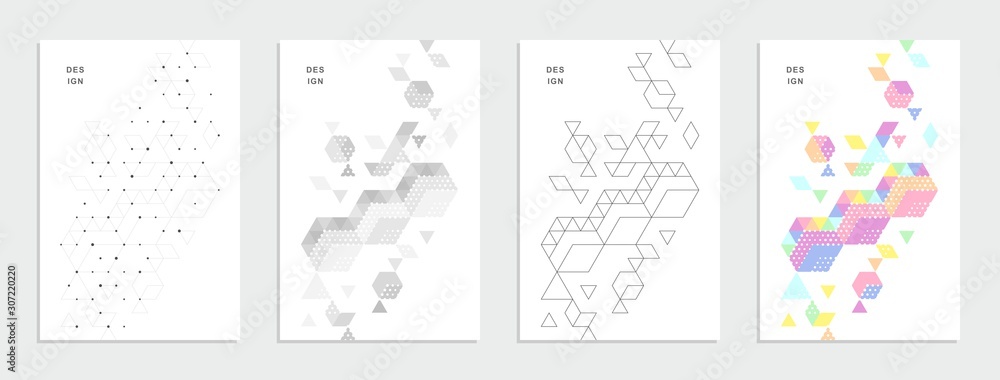 Abstract geometric technological banner. Corporate identity flyer. Vector set background. Abstract geometric technological banner. Corporate identity flyer. Vector set background.