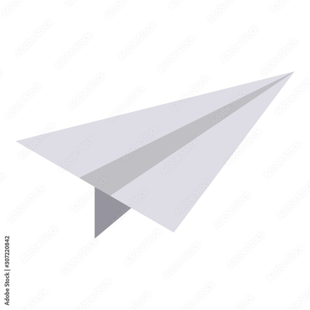 Paper plane icon. Isometric of paper plane vector icon for web design isolated on white background Paper plane icon. Isometric of paper plane vector icon for web design isolated on white background