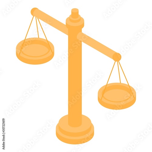 Balance judge icon. Isometric of balance judge vector icon for web design isolated on white background