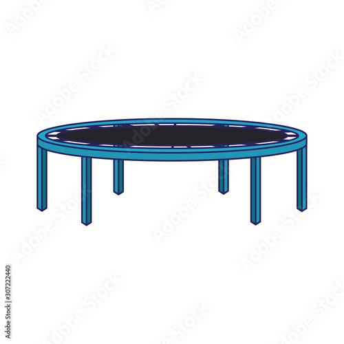 playground trampoline icon, flat design