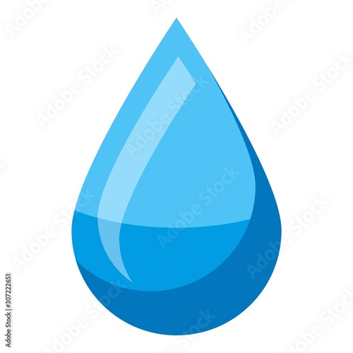 Water drop icon. Isometric of water drop vector icon for web design isolated on white background