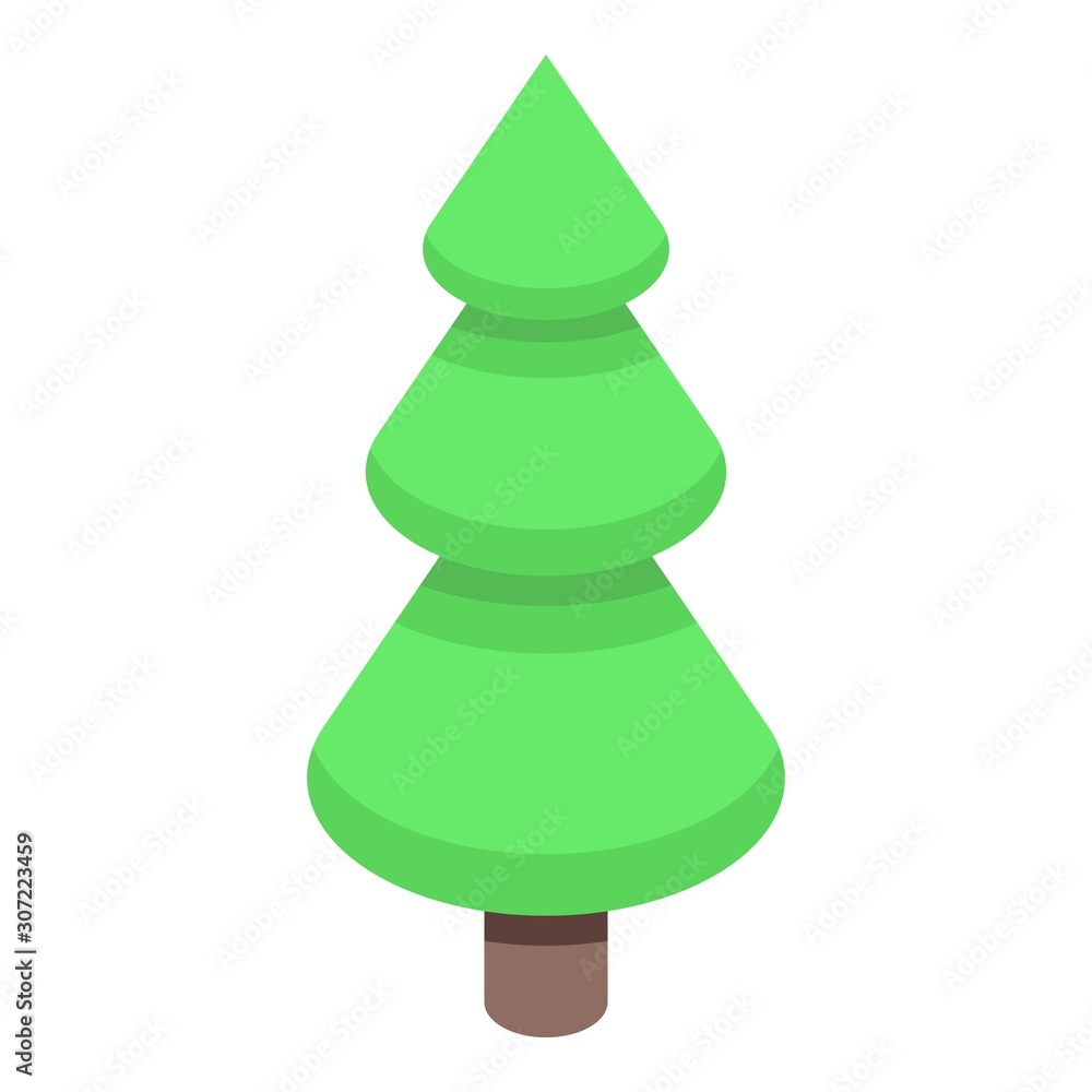 Fir tree icon. Isometric of fir tree vector icon for web design isolated on white background Fir tree icon. Isometric of fir tree vector icon for web design isolated on white background
