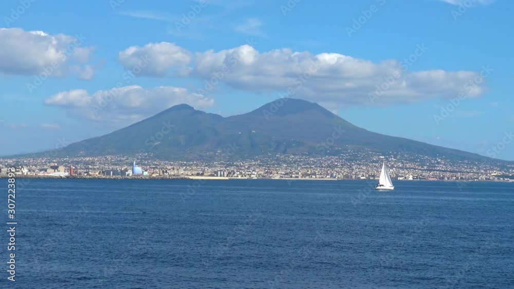 Italy, Naples, view of Vesuvius from the waterfront Italy, Naples, view of Vesuvius from the waterfront