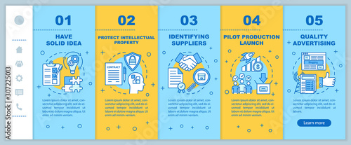 Start local production onboarding mobile web pages vector template. Solid idea. Responsive smartphone website interface idea with linear illustrations. Webpage walkthrough step screens. Color concept