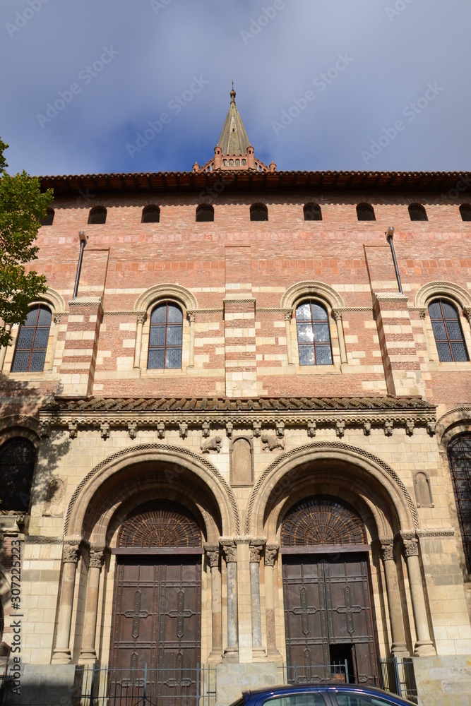 Entrance to the Basilica of Saint-Sernin in Toulouse Entrance to the Basilica of Saint-Sernin in Toulouse
