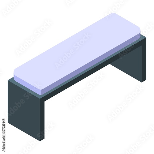 Leather bench icon. Isometric of leather bench vector icon for web design isolated on white background