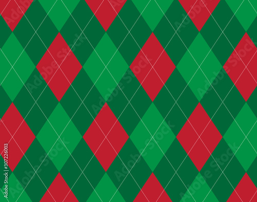 Red and Green Argyle Backgr...