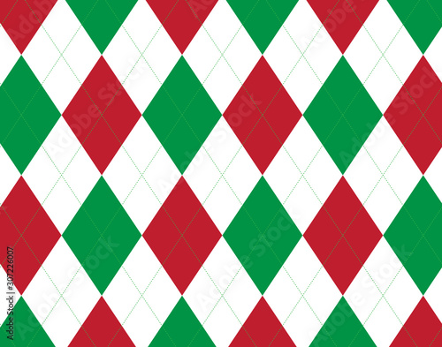 Red and Green Argyle Backgr...