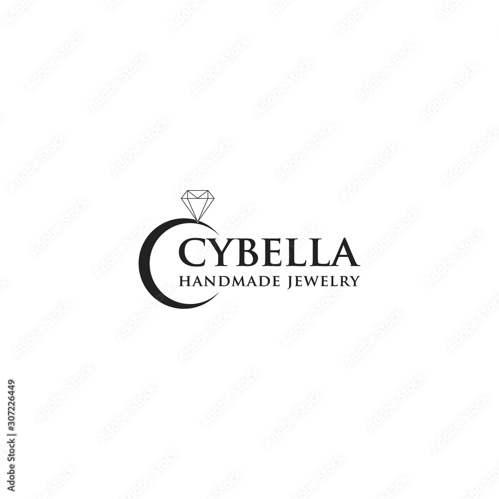 Fototapeta premium Letter C Diamond Ring Logo Template For Business