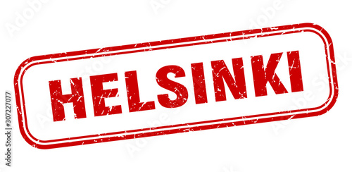 Helsinki stamp. Helsinki red grunge isolated sign
