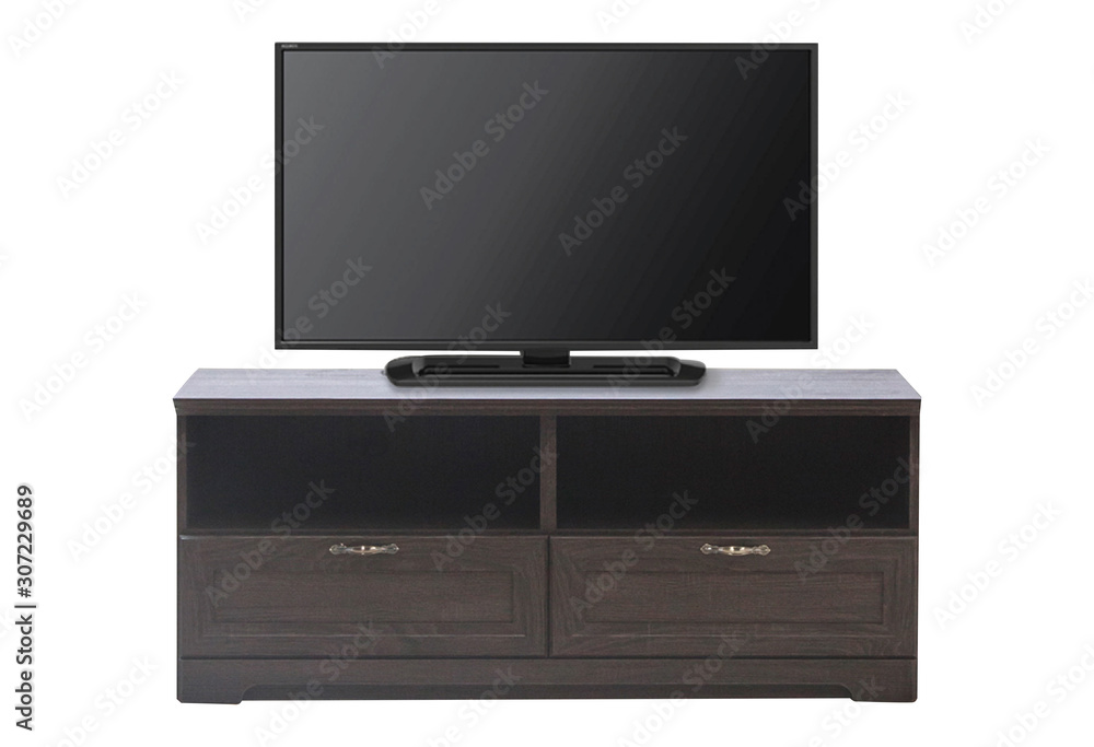 TV Stand isolated on white background. Modern and contemporary style TV  sideboard furniture isolated on white background Stock Photo | Adobe Stock