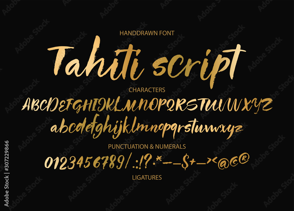 Textured calligraphy hand drawn vector alphabet. Rough grunge font. Latin golden script typeset with letters and numbers. Textured calligraphy hand drawn vector alphabet. Rough grunge font. Latin golden script typeset with letters and numbers.