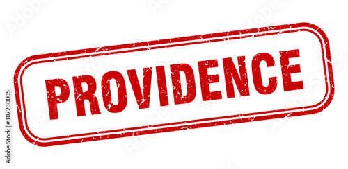 Providence stamp. Providence red grunge isolated sign