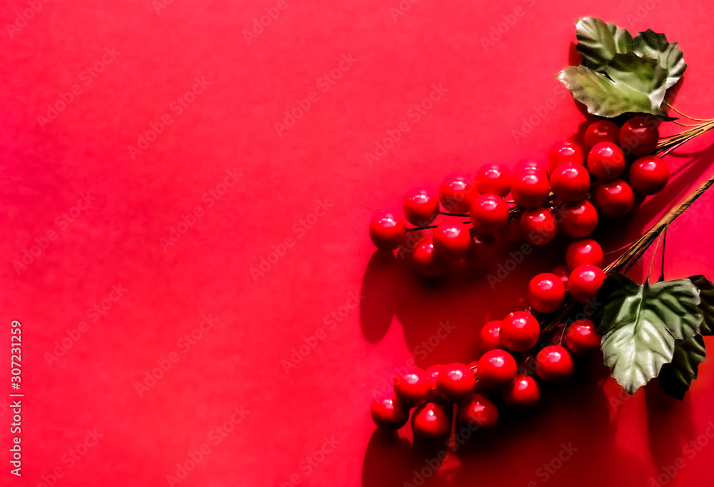 Red Christmas decorations. Red Christmas decorations.