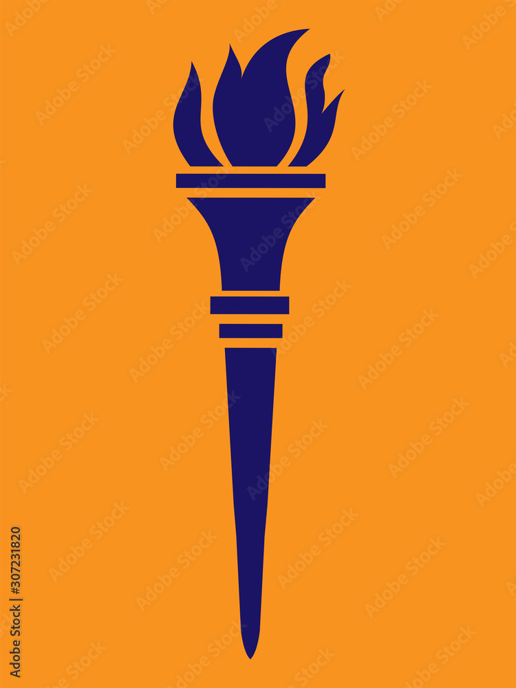 Torch icon Vector illustration Eps 10