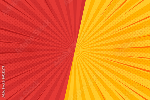 Comic radial speed lines background. Vector illustration.