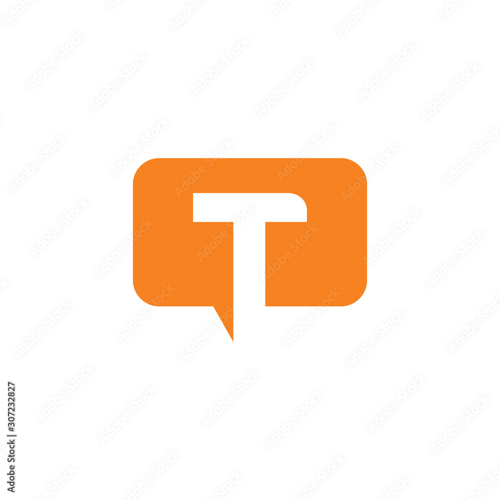 color t chat logo design color t chat logo design
