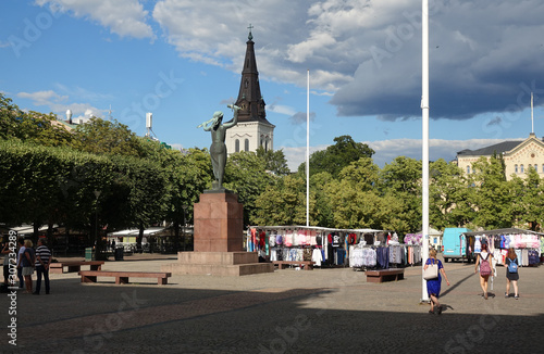 Marktplatz in Karlstad, Schweden