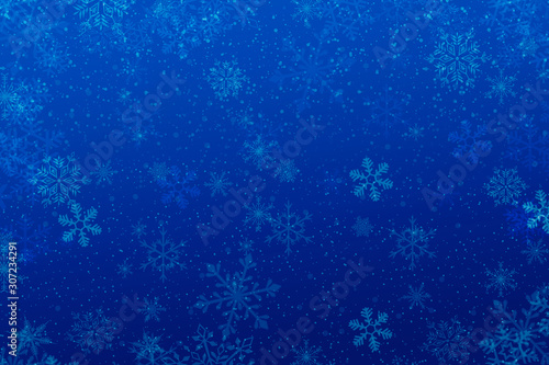 Christmas winter holiday blue background