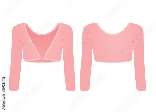 Woman pink bolero. vector illustration