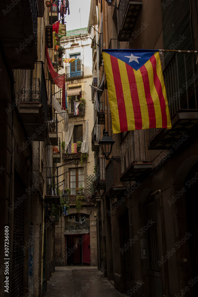 Catalan alley in Barcelona Catalan alley in Barcelona