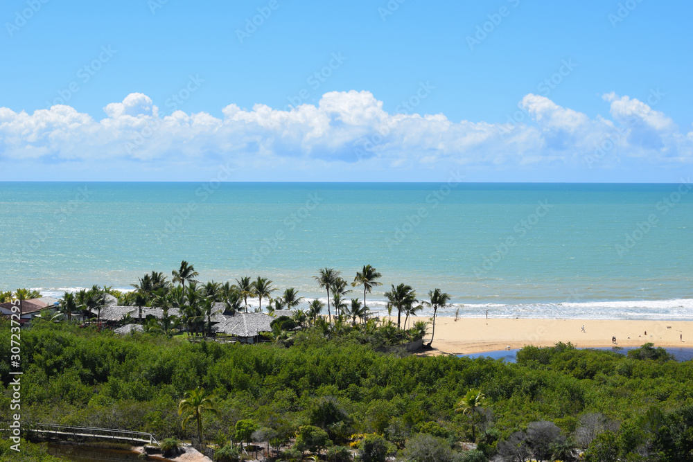 Beautiful beach in southern Bahia.