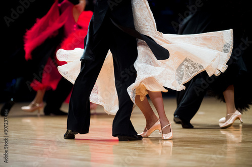 Woman and man dancer latino international dancing photo