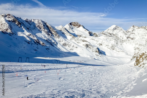 Ski resort on Stubai Glacier in Tyrol, Austria © Alexey Oblov