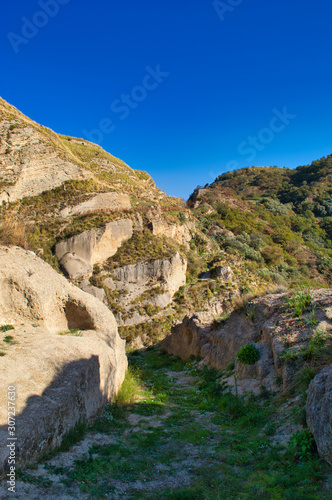 The Tafones, characteristic rock formations, present in Calabria.