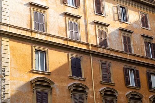 Houses and unique windows of Italy