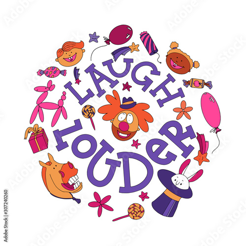 Laugh Louder Lettering