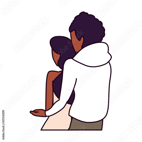couple in love, man and woman showing affection