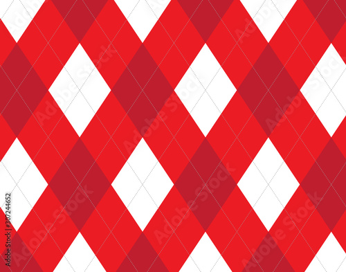 Red and Green Argyle Backgr...