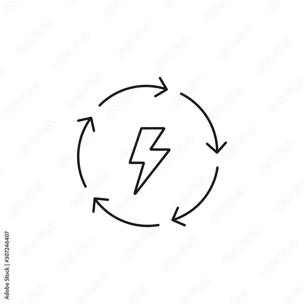 renewable energy - minimal line web icon. simple vector illustration. concept for infographic, website or app. renewable energy - minimal line web icon. simple vector illustration. concept for infographic, website or app.