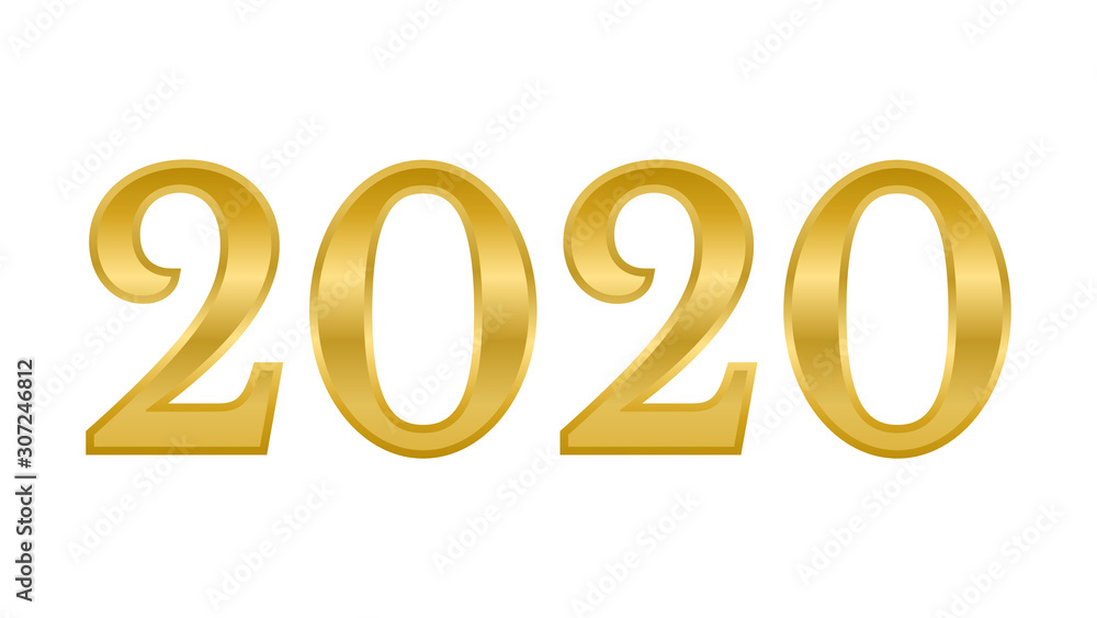 2020 Happy New Year logo text design 2020 Happy New Year logo text design