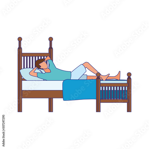avatar lying man on bed icon