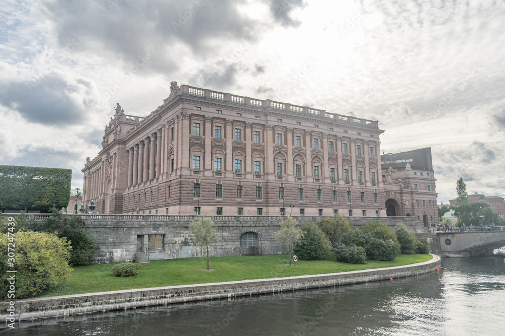 Stockholm Riksdagshuset Swedish Parliament House on Gamla Stan Stockholm, Sweden. Stockholm Riksdagshuset Swedish Parliament House on Gamla Stan Stockholm, Sweden.