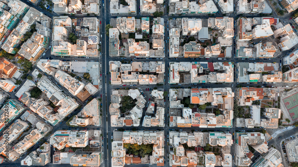 Roofs of Athens from above