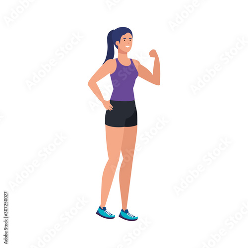 young woman athlete avatar character vector illustration design © Gstudio