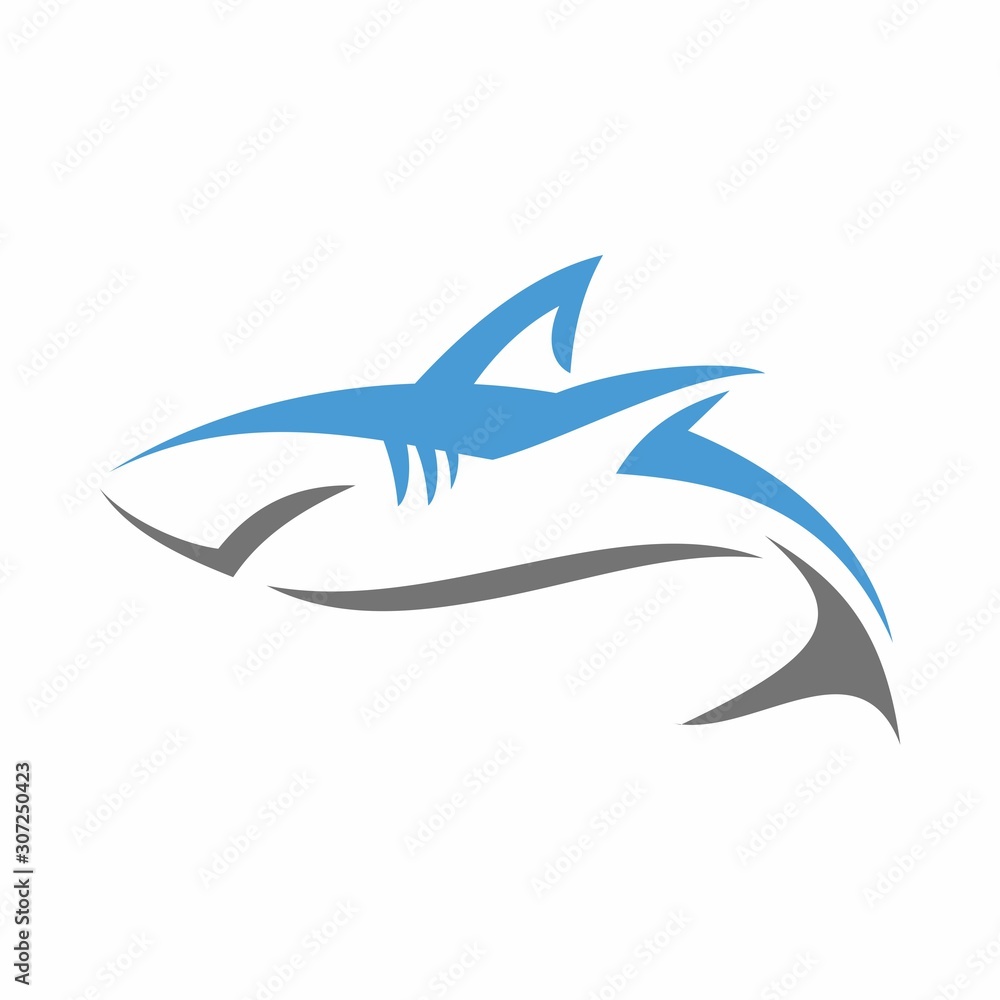 Shark fish logo design template vector illustration Shark fish logo design template vector illustration
