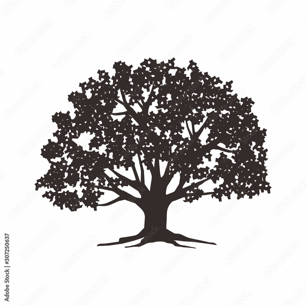 Obraz premium Leaf and tree logo design template vector illustration