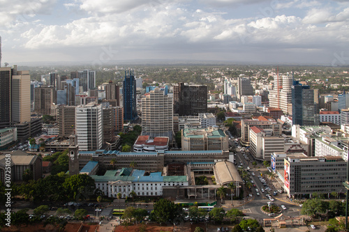 aerial view of nairobi in africa