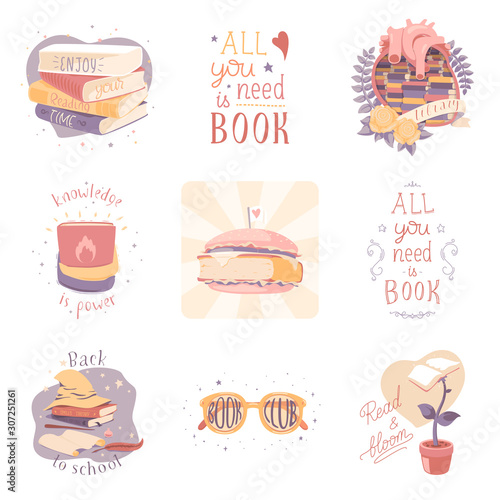 book illustrations set