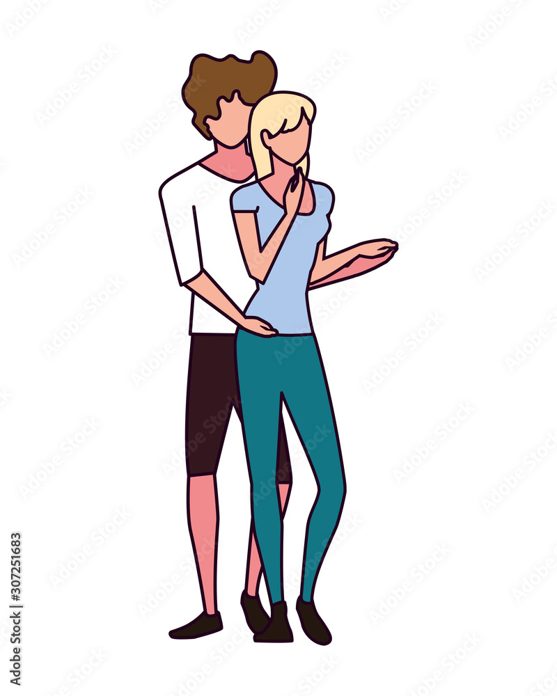 couple in love, man and woman showing affection couple in love, man and woman showing affection