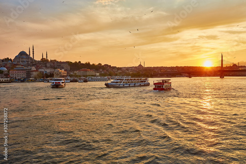 Istanbul at a dramatic sunset