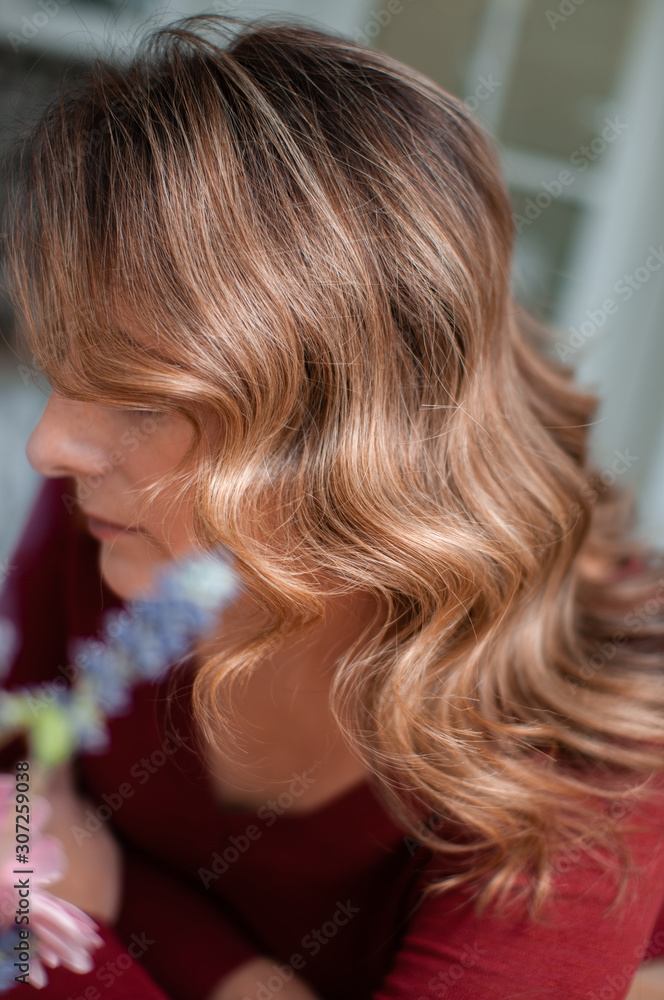 Portrait of a woman with elegant retro hairstyle Portrait of a woman with elegant retro hairstyle