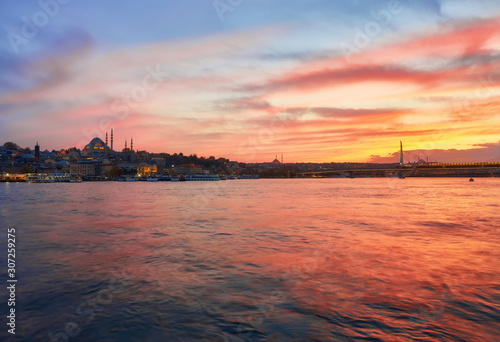 Istanbul at a dramatic sunset