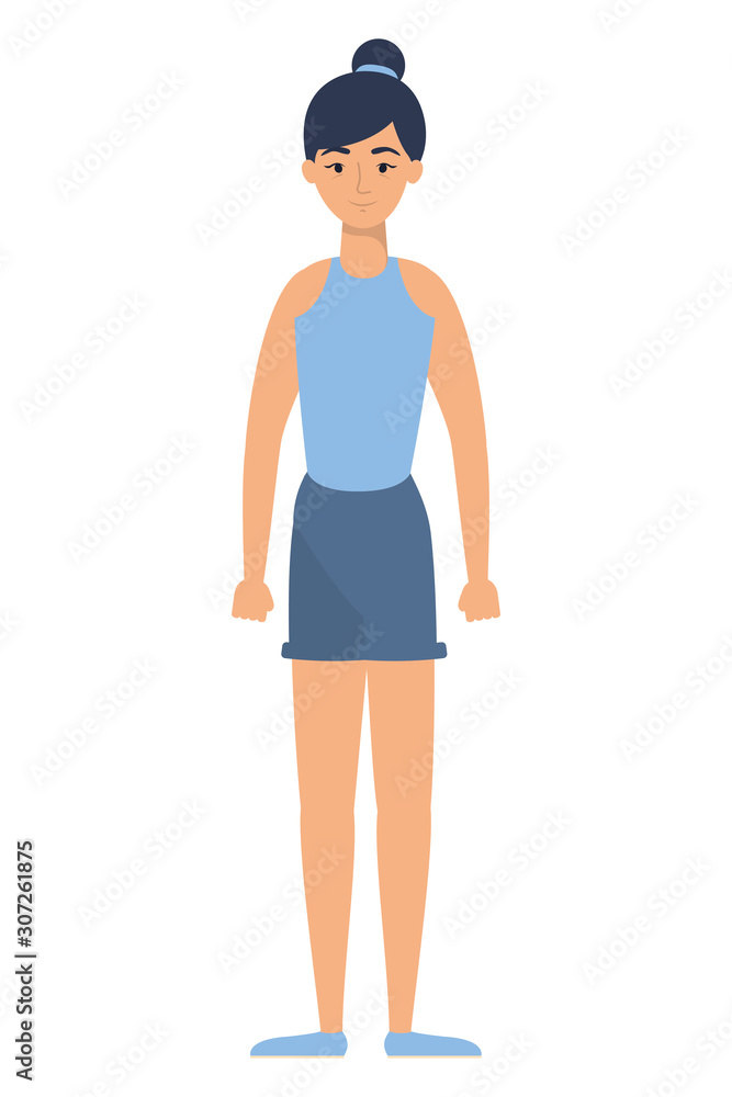 Fototapeta premium young woman avatar character icon
